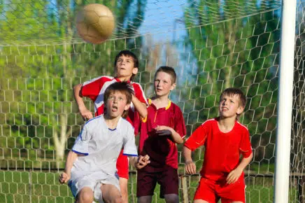 Little Boys playing soccer