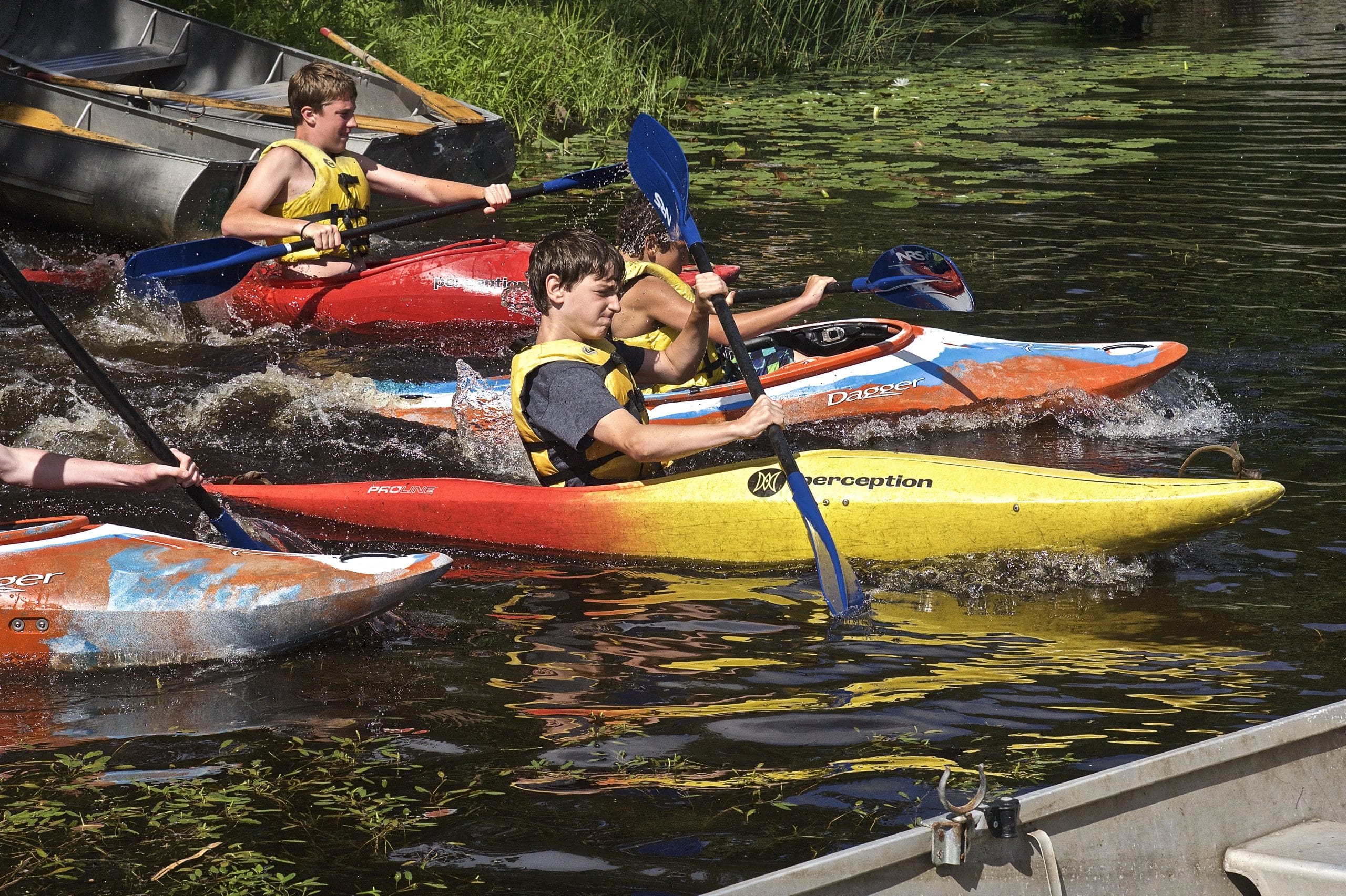 Boating Activity in Summer Camp