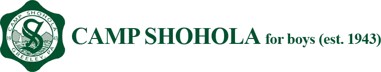 The logo for Camp SHohola, a boys summer camp in Pennsylvania