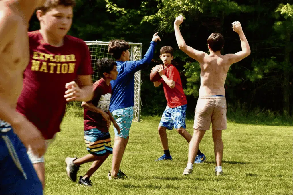 campers enjoying structured summer sports programs
